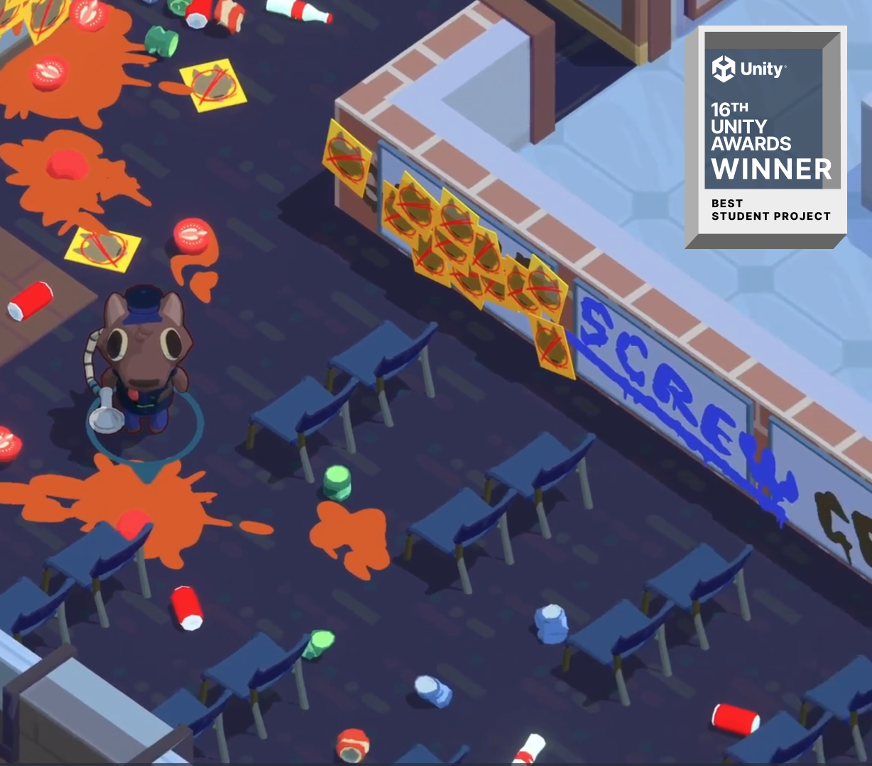 WereCleaner with the Unity Game Award for Best Student Project