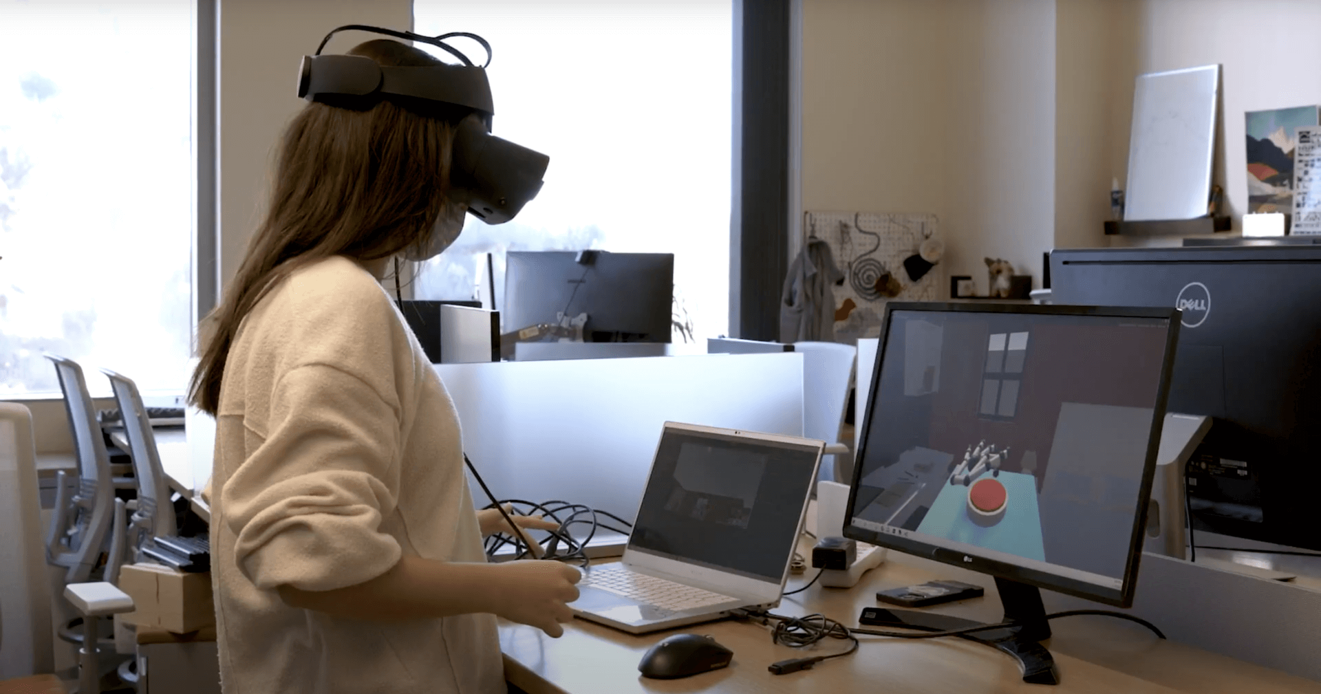Cami (me!) displaying VR set-up